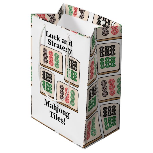 Mahjong Tegels Luck Strategy Player Fans Medium Cadeauzakje (Achterkant Gekanteld)