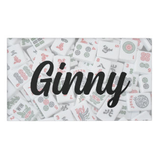 Mahjong Tegels Magnetisch Groot Naambord Naambadge