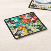 Mahjong Tegels Onderzetters (Schuin)