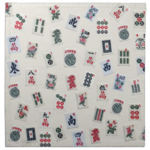 MahJong-tegels ontwerpen foto's op een badge