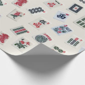 MahJong tegels ontwerpen op badge Cadeaupapier (Hoek)