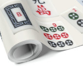 MahJong tegels ontwerpen op badge Cadeaupapier (Rol Hoek)