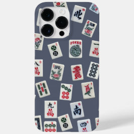 MahJong-tegels ontwerpen op donkerblauw Case-Mate iPhone 14 Pro Max Hoesje