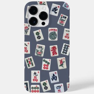 MahJong-tegels ontwerpen op donkerblauw Case-Mate iPhone 14 Pro Max Hoesje