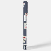 MahJong-tegels ontwerpen op donkerblauw Case-Mate iPhone Case (Achterkant / Rechts)