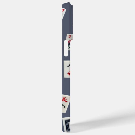 MahJong-tegels ontwerpen op donkerblauw Case-Mate iPhone Case (Achterkant / Rechts)