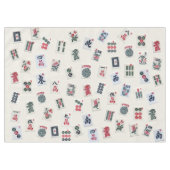 Mahjong tegels op pastelbadge Tablecloth Tafelkleed (Voorkant (Horizontaal))