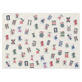 Mahjong tegels op pastelbadge Tablecloth Tafelkleed