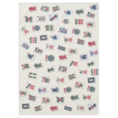 Mahjong tegels op pastelbadge Tablecloth Tafelkleed (Voorkant)