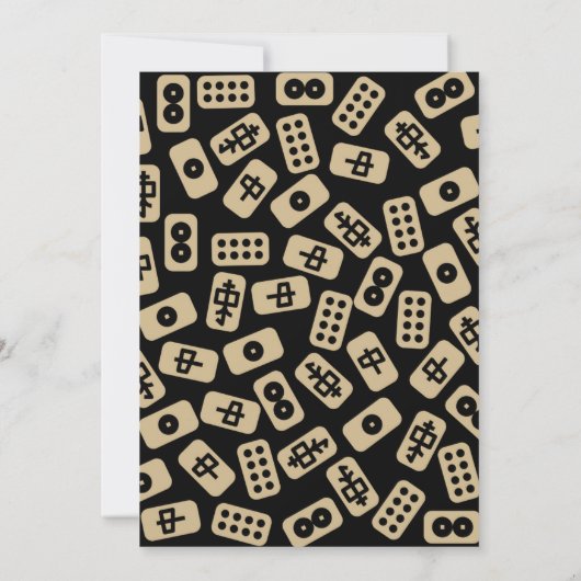 Mahjong tegels - partijuitnodiging kaart (Achterkant)