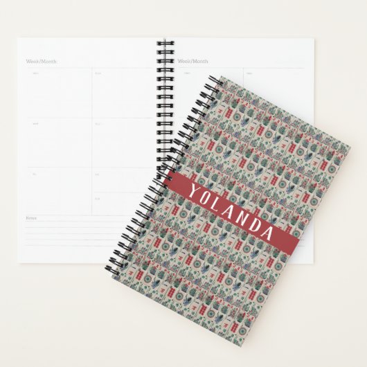 Mahjong Tegels Pattern Personalized Planner (Display)