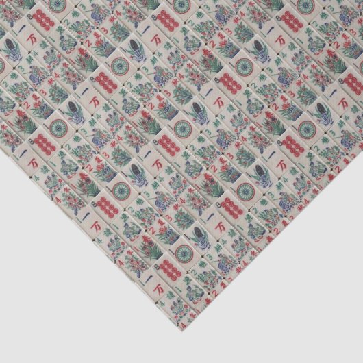 Mahjong Tegels Pattern Tissuepapier (Detail)