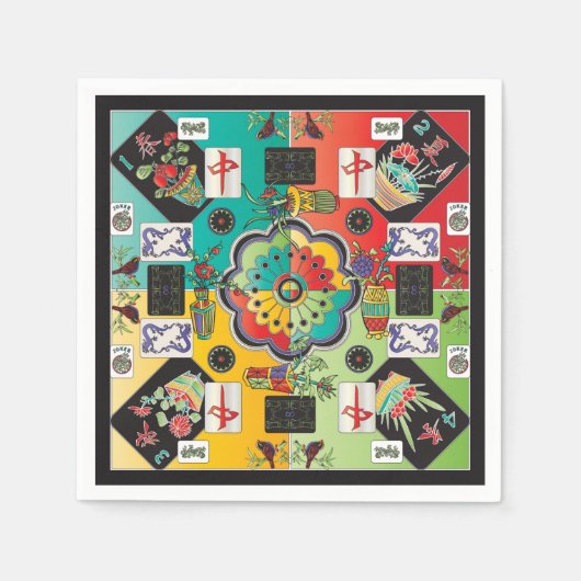 Mahjong Tegels Servetten (Voorkant)