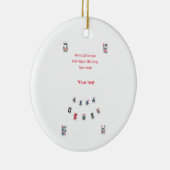 Mahjong tegels symbolen ontwerp voor Kerstmis Keramisch Ornament (Rechts)