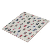 Mahjong tegels symbolen op badge tegels tegeltje (Zijkant)