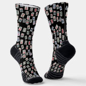 MahJong tegels (symbolen) op donker Sokken (Gebogen)