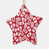 Mahjong Tegels Vrolijk kerstfeest Keramisch Ornament (Links)