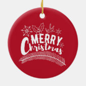 Mahjong Tegels Vrolijk kerstfeest Keramisch Ornament (Achterkant)