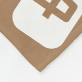 Mahjong tegels wit op de bruine Fleece Blanket (Hoek)
