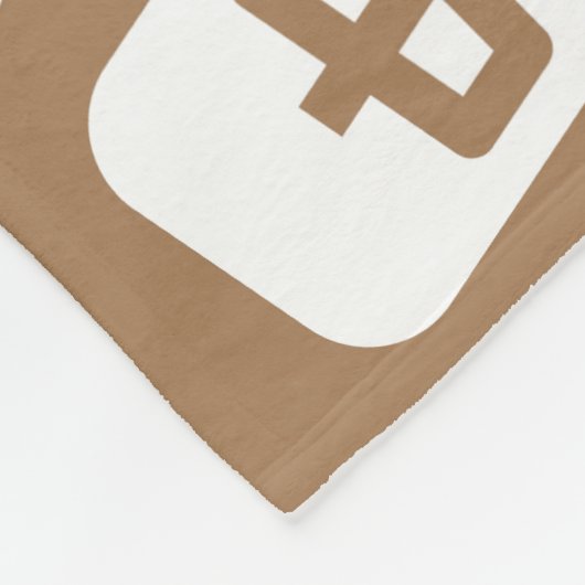 Mahjong tegels wit op de bruine Fleece Blanket (Hoek)