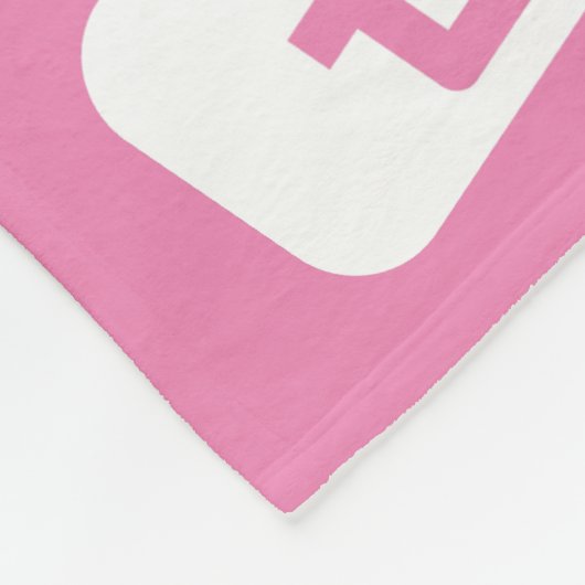 Mahjong tegels wit op roze fleece deken (Hoek)