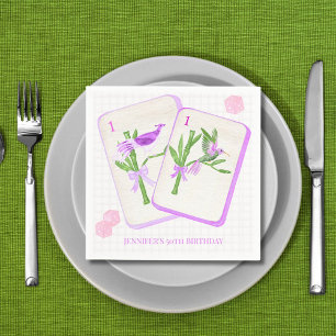 Mahjong-tegelservetten voor Mahjong-feestdecoratie Servet