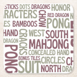 Mahjong terminologie kartonnen onderzetters