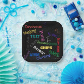 Mahjong Thed Paper Bord in Black (Feest)