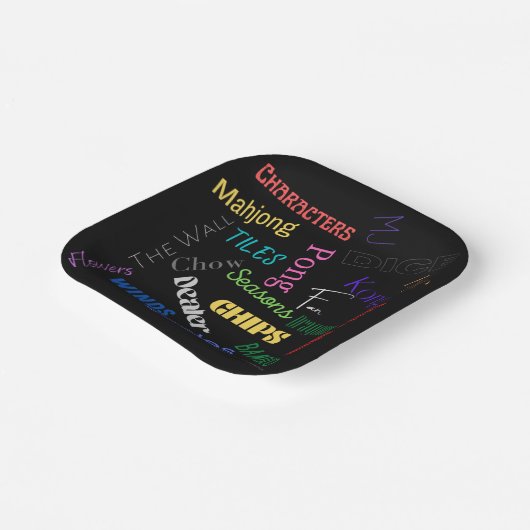 Mahjong Thed Paper Bord in Black (Gebogen)