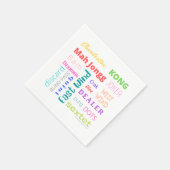 Mahjong themed napkin met American Mah Jongg Servet (Hoek)