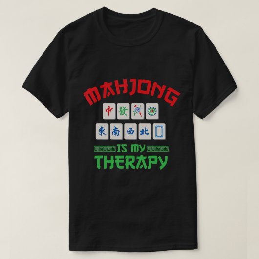 Mahjong Therapy Design for True Fans T-Shirt (Design voorkant)
