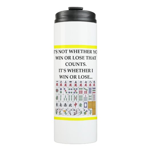 mahjong thermosbeker (Voorkant)