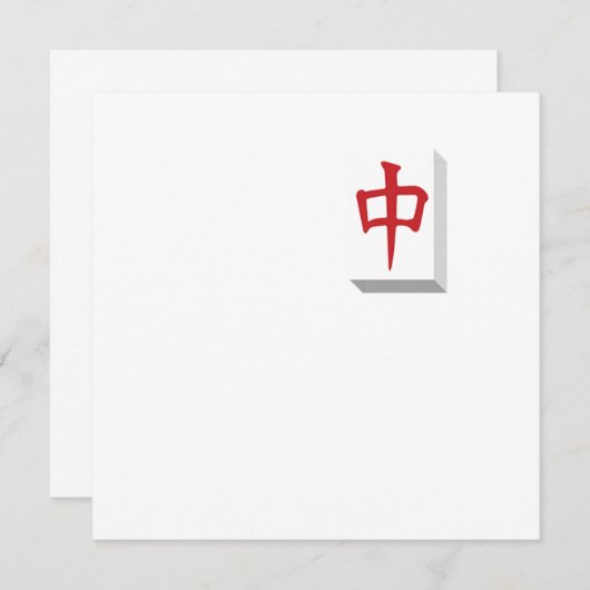 Mahjong Tile Gebaseerd Chinees gameplay Gamble Ch Kaart (Voorkant / Achterkant)