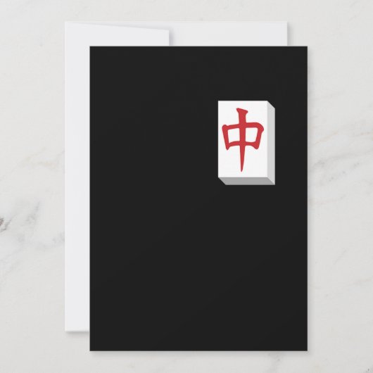 Mahjong Tile Gebaseerd Chinees gameplay Gamble Ch Kaart (Voorkant)