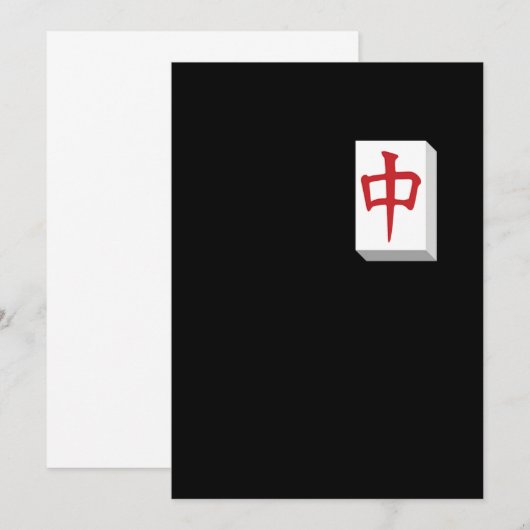 Mahjong Tile Gebaseerd Chinees gameplay Gamble Ch Kaart (Voorkant / Achterkant)