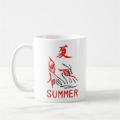 Mahjong Tile, zomer, op witte achtergrond Koffiemok (Links)