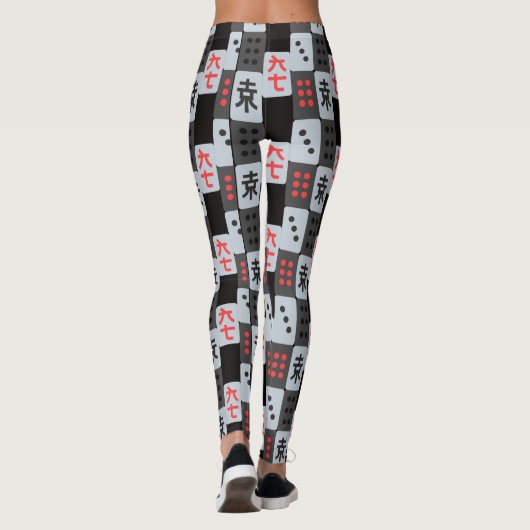 Mahjong Tiled Pattern Leggings (Achterkant)