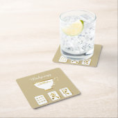 Mahjong Tiles and Teacup Paper Coaster Kartonnen Onderzetters (Insitu)