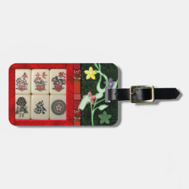 Mahjong tiles bagagelabel