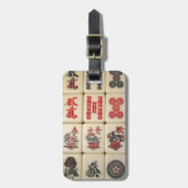 Mahjong tiles bagagelabel (Voorkant verticaal)