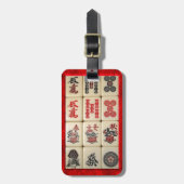 Mahjong tiles bagagelabel (Voorkant verticaal)