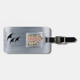 Mahjong tiles bagagelabel