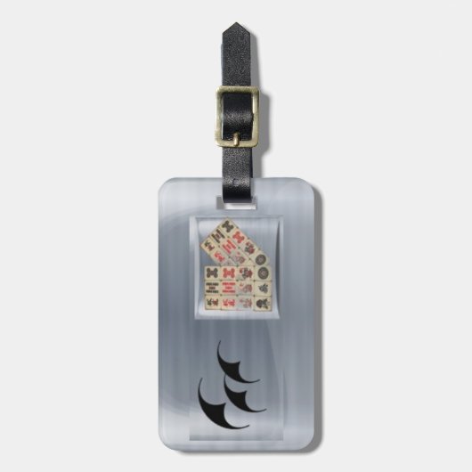 Mahjong tiles bagagelabel (Voorkant verticaal)