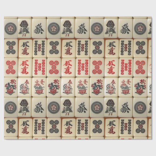 Mahjong tiles cadeaupapier (Vlak)
