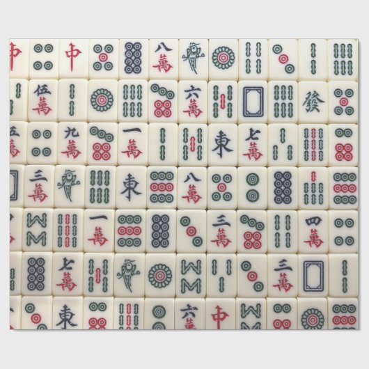Mahjong Tiles Cadeaupapier (Vlak)