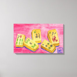 Mahjong Tiles Canvas Afdruk