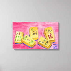 Mahjong Tiles Canvas Afdruk