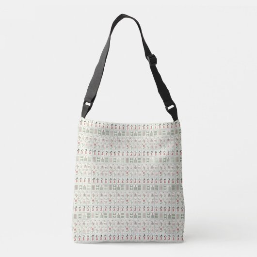 Mahjong Tiles  Crossbody Tas (Achterkant)