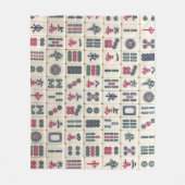 Mahjong Tiles Fleece Deken (Voorkant)