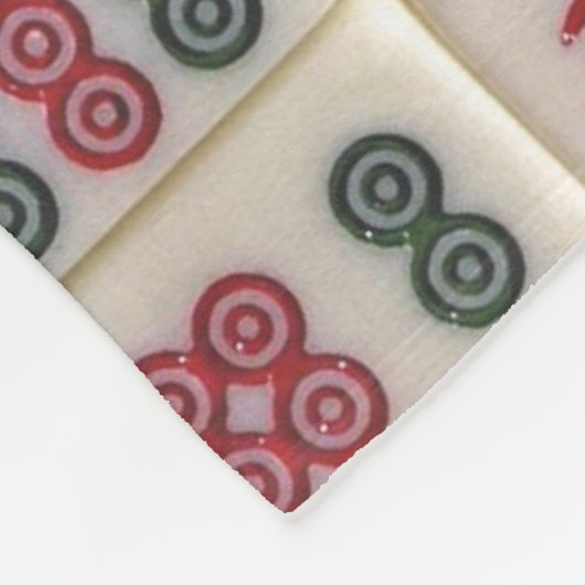 Mahjong Tiles Fleece Deken (Hoek)
